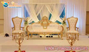 Canapé de scène blanc de mariage moderne, ensemble de canapé de scène blanc de cérémonie de mariage, ensemble de canapé de scène de mariage traditionnel décor - Product Image 3