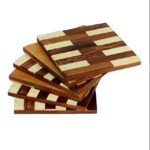 Juego de Posavasos de Madera Hechos a Mano con Corcho Natural y Resina, Decoración de Mesa y Accesorio de Cocina, Viene en Caja de Regalo - Product Image 4