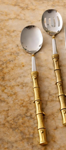 Wholesale Golden Bamboo Handle Metal <b>Flatware</b> <b>Set</b> with High Mirror Polish Dishwasher Safe for Wedding Occasions - Product Image 4