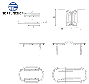 Easy Installation 48MM <b>Table</b> Extension Slide System for <b>Dining</b> <b>Table</b> Leaf Hardware OEM ODM Factory Supply - Product Image 3