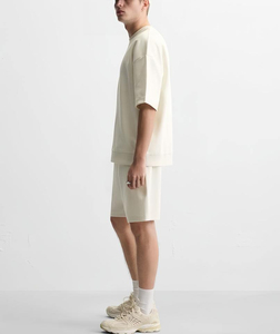 ชุดเสื้อยืดและกางเกงขาสั้นผู้ชาย ผ้าเจอร์ซีย์ 240 GSM คอกลม แขนสั้น สไตล์ลำลอง ใส่ได้ทุกฤดู ทรงโอเวอร์ไซส์ ชุดเสื้อยืดผู้ชาย - Product Image 6