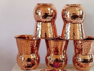 Verres à boire en cuivre, gobelets métalliques durables et réutilisables pour l'eau, les jus, les cocktails, écologiques, pour la cuisine, le bar, les boissons. - Product Image 2