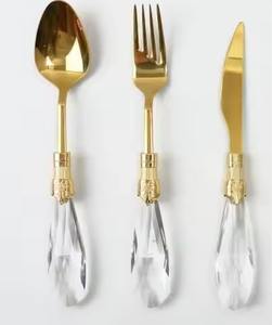 Ensemble de couverts de cuisine en acier inoxydable finition miroir, cuillère, fourchette, couteau - Product Image 1