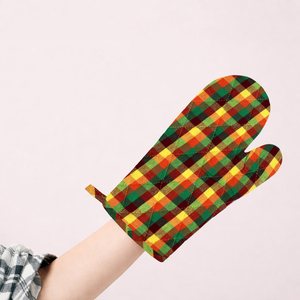 Gant de four 100% coton, magnifique, multicolore, à carreaux, pour la cuisine et l'utilisation au four. Fabricant professionnel de gants de four en Inde. - Product Image 2