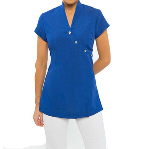 Best Quality Cotton polyester <b>Work</b> Wear Uniform Thai Massage <b>Tunic</b> Spa Uniforms Hotel staff Beauty Salon SPA Uniforms for Women - Product Image 5