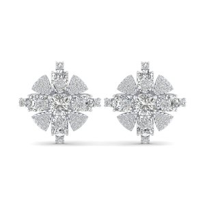 REYES New Arrival 925 Sterling <b>Silver</b> Moissanite Screw <b>Back</b> Stud <b>Earrings</b> Exquisite 14K White Gold Wedding Jewelry Women Gift - Product Image 2