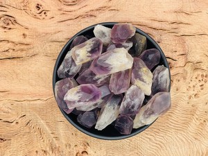 Punta de cristal de amatista natural, dientes de dragón, punta de amatista púrpura, piedra suelta, colgante de cristal para la fabricación de joyas - Product Image 5