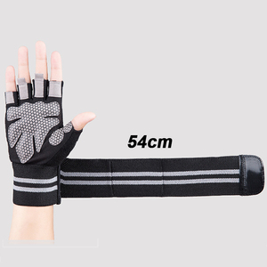 Nouvelles gants de sport au design moderne en cuir PU noir avec sangle de poignet réglable, antidérapants, pour la musculation, l'entraînement physique, unisexe - Product Image 3