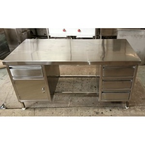 Mesa de computadora de acero inoxidable de calidad de exportación, escritorio de trabajo comercial para oficina, escuela, universidad, laboratorio y uso doméstico en venta. - Product Image 1