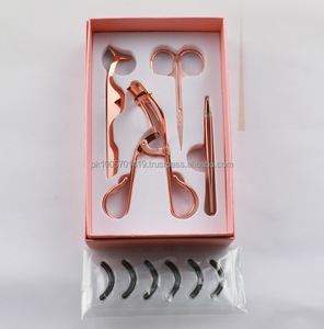 สาวน่ารักแต่งหน้าcurler applicatorsที่กําหนดเอง 4 ชิ้นชุดฉลากส่วนตัวกรรไกรยกอุปกรณ์เสริมขนตาชุดเครื่องมือพร้อมกล่อง - Product Image 1