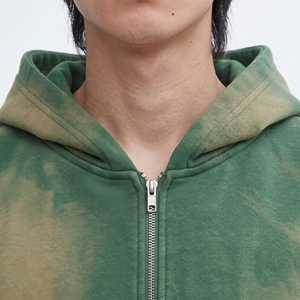 Ensemble jogging et sweat à capuche zippé vert tie-dye pour homme, survêtement streetwear brodé sur mesure - Product Image 5