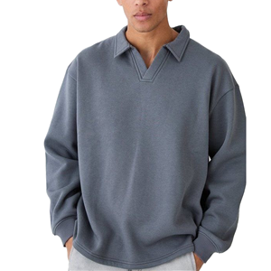 Sweat-shirts à col rond de haute qualité, unis, surdimensionnés, avec logo personnalisé, sweat-shirts épais - Product Image 3