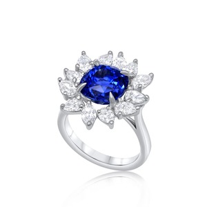 6 CT Moissanite <b>Emerald</b> Cut Flower <b>Ring</b> 925 <b>Silver</b> Rhodium Plated Prong Setting Luxury Elegant Gift Engagement <b>Ring</b> - Product Image 2