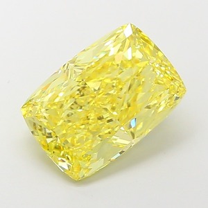 Diamant jaune vif fantaisie de 6,07 carats, taille coussin, clarté VS1, polissage excellent, pierre précieuse non montée pour bijoux haut de gamme. - Product Image 1