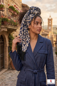 Pañuelo Cuadrado Personalizado con Borlas, Tela Ligera y Suave, Pañuelo de Moda para Mujer, Pareo de Playa, Fabricante OEM - Product Image 2