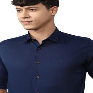เสื้อเชิ้ตลำลองลายทางสไตล์วินเทจแขนยาวสำหรับผู้ชายเสื้อทำงานแขนยาวระบายอากาศโพลีเอสเตอร์พิมพ์โลโก้ทางการ - Product Image 6