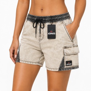 Shorts de Mujer con Lavado Ácido, Calidad Premium, Estilo Vintage, Corte Holgado, Cintura Alta, Moda Verano, Uso Diario Informal, con OEM - Product Image 5