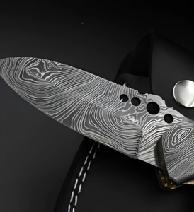 Couteau utilitaire pliant en acier Damas de qualité supérieure, couteau pliant Damas avec manche Damas, couteau pliant en acier Damas OEM - Product Image 2