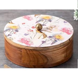 Caja de Madera Decorativa para Guardar Chapati y Roti, para Exhibición en la Mesa de la Cocina, Almacenamiento de Alimentos y Contenedor a un Precio Accesible - Product Image 3