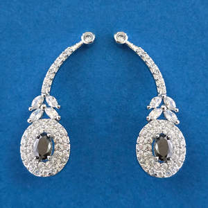 Último Modelo en Línea, Pendientes de Diamantes Americanos de Calidad de Exportación con Baño de Rodio 443898 - Product Image 5