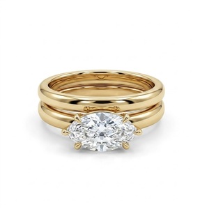 Bague de fiançailles ajustable en or 14 carats plaqué or, motif serpent enroulé, avec diamant taille marquise de 1,5 carat pour femme, bijou statement en forme de serpent - Product Image 5