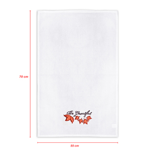Serviette de cuisine brodée florale, serviette de cuisine brodée de qualité supérieure 100% coton, douce, absorbante, décorative - Product Image 5