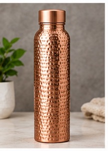 Modern Luxury Black Copper <b>Water</b> <b>Bottle</b> with Geometric Pattern Eco-friendly <b>BPA</b> <b>Free</b> Portable Travel Flask - Product Image 4