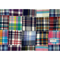 Tissu en coton patchwork Madras de qualité supérieure pour projets de quilting, couvertures faites à la main et créations textiles artisanales – Vente en gros