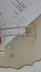 Synthetic CVD Lab Grown <b>Diamond</b> 1ct 2ct 3ct vvs2 E moval cut for making Jewelry engagement <b>rings</b> - Product Image 4