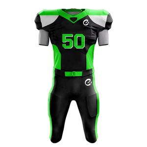 Conjunto de Uniforme de Fútbol Americano Personalizado al por Mayor, Sublimado, Transpirable, de Talla Grande, Manga Corta, para Equipo Adulto, Diseño Liso para Práctica - Product Image 1