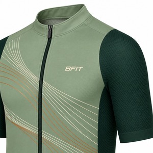 Camiseta de ciclismo para hombre, manga corta, con cremallera completa, transpirable y elástica, para carreras en carretera y entrenamiento - Product Image 5