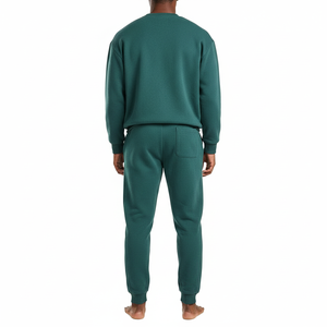 Ensemble de survêtement pour homme, sweat-shirt à col rond, ensemble de jogging avec logo personnalisé, streetwear décontracté, molleton de coton, ensemble de survêtement 2 pièces - Product Image 2