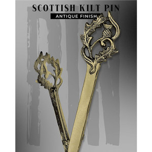 Espada Antigua Thistle Sword, Pin Decorativo Tradicional Escocés para Kilt, Accesorio Tradicional Irlandés, Metal de Alta Calidad, Venta al por Mayor - Product Image 5