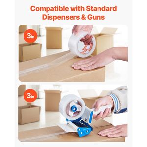 Heavy Duty 18-Roll Cinta de embalaje transparente 65 Yardas 2,7 Mil Cinta adhesiva Embalaje transparente - Product Image 5