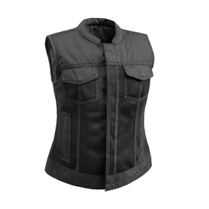 Gilet en cuir pour femme, vêtement d'extérieur personnalisé, cuir véritable, service de production en gros OEM/ODM - Product Image 1