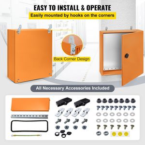 Caja Eléctrica Metálica Impermeable y a Prueba de Polvo IP65 Probada Según los Estándares NEMA 4 para Exteriores, Medidas 20.0 X - Product Image 6