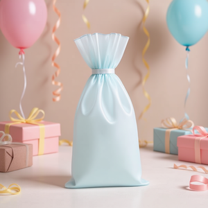 Sacchetto Regalo Ilan 6,5x28 Cm in Organza Azzurra per Decorazioni Festa - Product Image 2