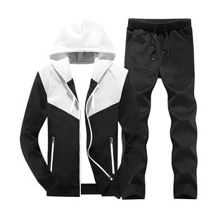 Survêtement de jogging personnalisé en polyester pour homme, ensemble sportif chaud d'hiver deux pièces pour le sport et les loisirs - Product Image 1