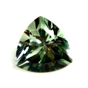 Ametyste Verte Naturelle, Pierre Précieuse 18*18MM, Forme Trillion Facettée, Taille Calibrée, Qualité Supérieure, Pierre Brésilienne pour la Fabrication de Bijoux Éblouissants - Product Image 2