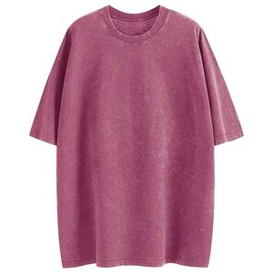 Nouveau T-shirt délavé à l'acide 2026, logo personnalisé, coupe oversize, coton, streetwear, vintage, unisexe - Product Image 5