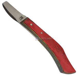 Cuchillo para Pezuñas de Alta Calidad, Hoja de Acero Inoxidable Alemán con Mango de Madera, Cuchillo Ajustable Reutilizable para Uso Veterinario en Cerdos y Caballos - Product Image 1