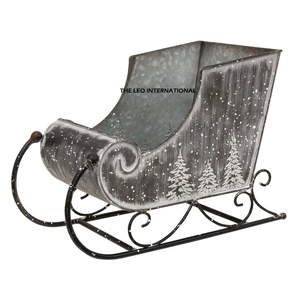 Holiday Metal Christmas Sleigh Tabletop Ornament Farmhouse Style Xmas <b>Decoration</b> <b>Winter</b> Seasonal Display - Product Image 3