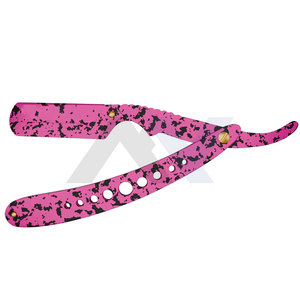 Navaja de Afeitar Profesional para Hombres, Navaja de Afeitar Recta de Seguridad para Barberos, Navaja de Afeitar Recta de Seguridad Roja para Salones - Product Image 3