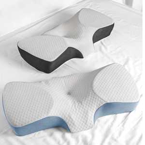 <b>Luxury</b> Orthopedic Memory Foam Neck <b>Pillow</b> Ergonomic Adjustable for Shoulder Pain Relief Solid Pattern Comfort Body Part for Bed - Product Image 1