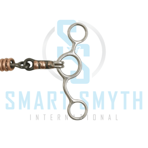 Mors de cheval en acier inoxydable trois pièces, à rouleau en cuivre doux, à tige courte, pour l'équitation western - Product Image 2