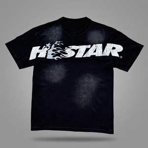 Camiseta Deportiva Casual de Algodón Puro Tejido de 220g, Estilo Hip-Hop Urbano con Brillo, Corte Holgado, Transpirable, Cuello Redondo y Manga Corta Estampada - Product Image 2