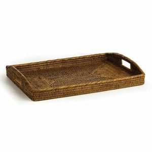 Custom Design Rattan Storage <b>Tray</b> for Home Desk Organized Food Storage <b>Basket</b> Hand-woven Rattan <b>Tray</b> - Product Image 2