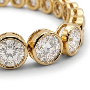 Luxury 13.17 CT Diamond Tennis Bracelet 9K <b>Solid</b> <b>Gold</b> IGI Certified 6.5 Inch Solitaire Fine Jewelry High Carat Gift Unisex - Product Image 3