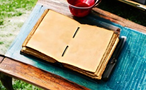 Handmade Extra Large Vintage Leather Sewing Bound Journal Rustic Design Digital Printed <b>with</b> <b>Lock</b> Gifts From Rajasthan - Product Image 2