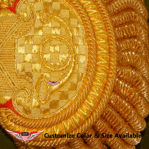KEW - Epaulettes Decorativos de Lujo con Bordado Dorado, Estilo Vintage y Ecológico, Personalizables para Uniformes - Product Image 2